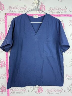Scrubstar scrubs shirt Women's V-Neck Short Sleeve Top - Navy Blue